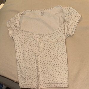 Brandy Melville Cream Floral Blouse
